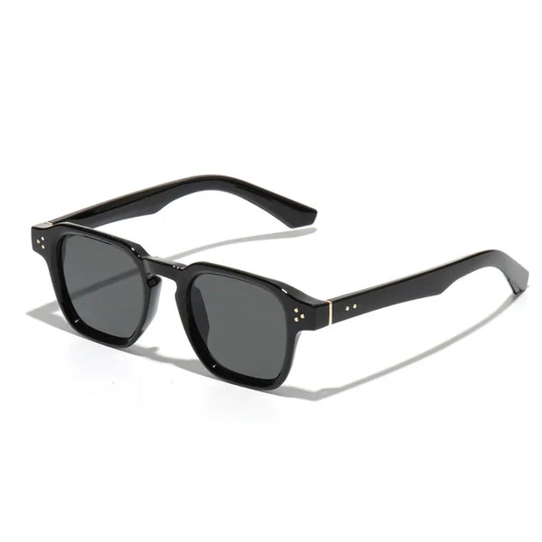 Retro Square Sunglasses - Black
