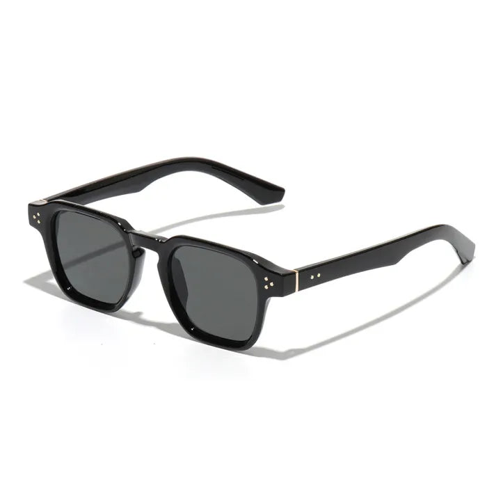 Retro Square Sunglasses - Black